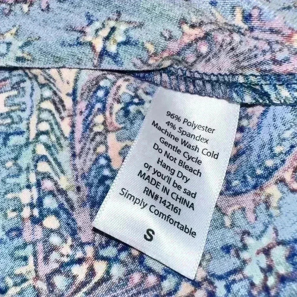 Lularoe ‎ small blue Pam’s roll A-line Azure skirt. - Picture 3 of 5